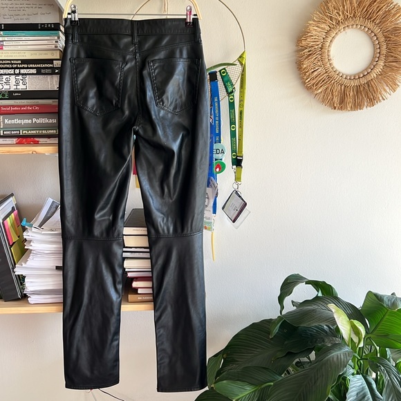 GAP Vintage Slim High Rise Leather Pants - Picture 3 of 4